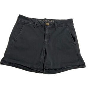 American Eagle Women's Midi Shorts Stretch Denim Size 2 Blue Classic